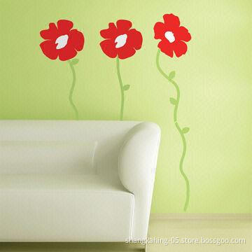 Removable Eco-friendly Wall Sticker, Made of Clear/White PVC, Suitable for Decoration